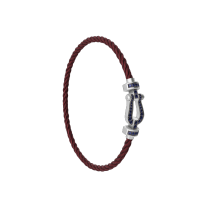 FORCE 10 BRACELET 18K WHITE GOLD AND BLUE SAPPHIRES MEDIUM MODEL