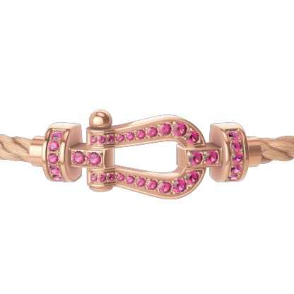 FORCE 10 BRACELET 18K PINK GOLD AND PINK SAPPHIRES MEDIUM MODEL