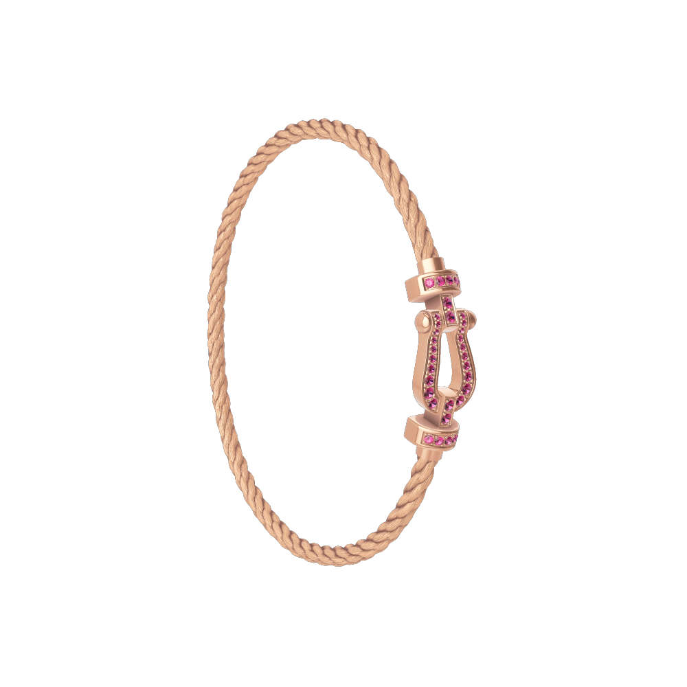 FORCE 10 BRACELET 18K PINK GOLD AND PINK SAPPHIRES MEDIUM MODEL