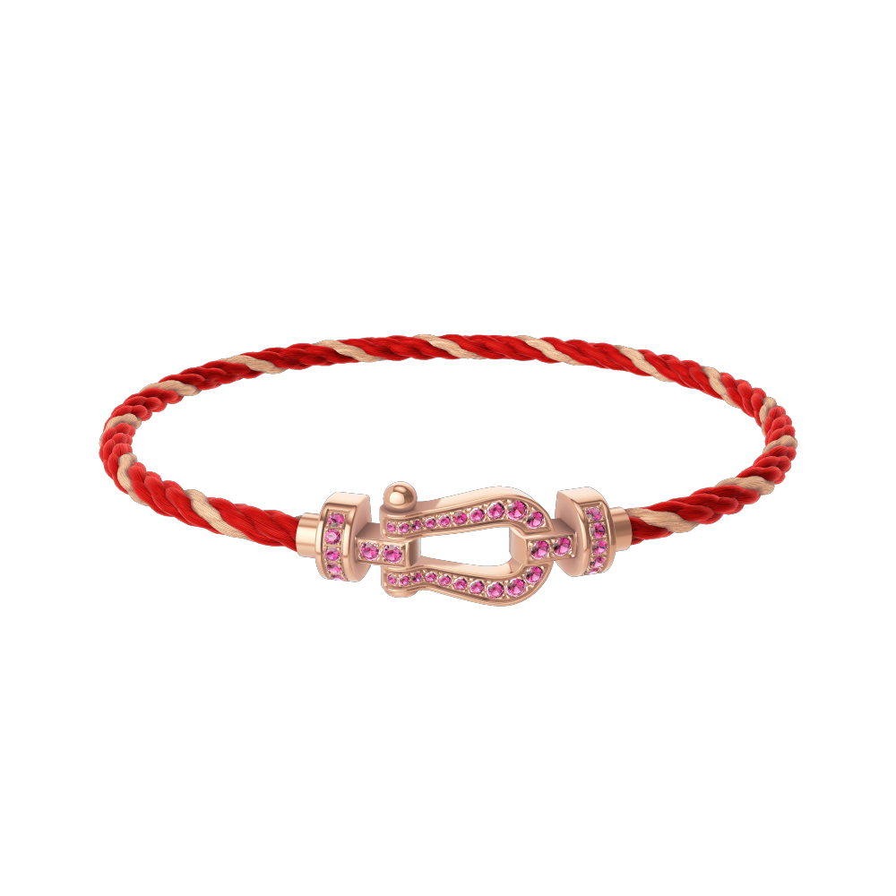 FORCE 10 BRACELET 18K PINK GOLD AND PINK SAPPHIRES MEDIUM MODEL