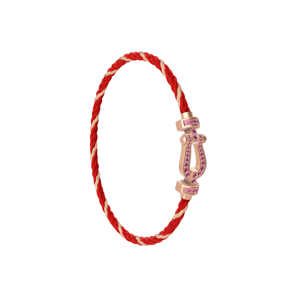 FORCE 10 BRACELET 18K PINK GOLD AND PINK SAPPHIRES MEDIUM MODEL