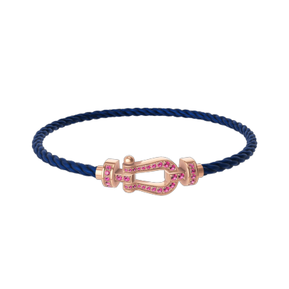 FORCE 10 BRACELET 18K PINK GOLD AND PINK SAPPHIRES MEDIUM MODEL