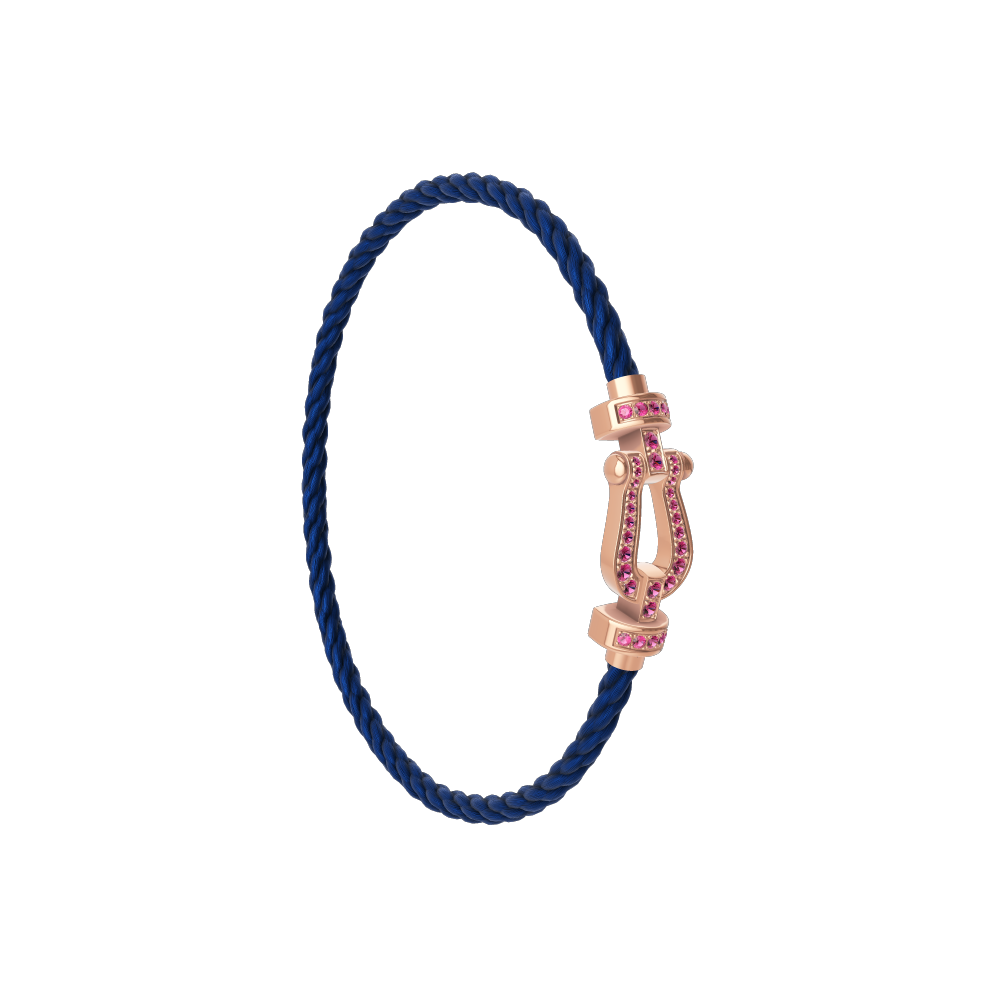 FORCE 10 BRACELET 18K PINK GOLD AND PINK SAPPHIRES MEDIUM MODEL