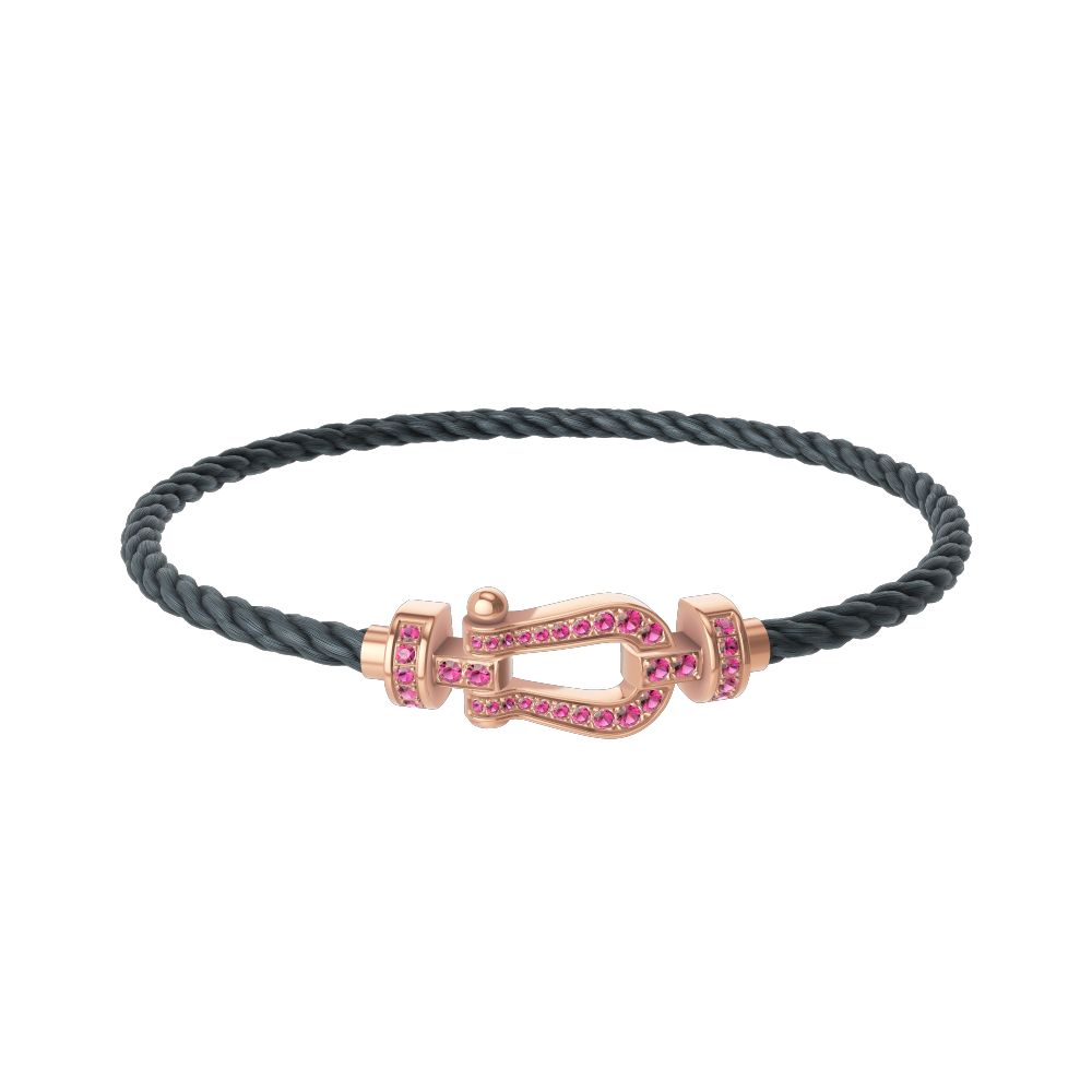 FORCE 10 BRACELET 18K PINK GOLD AND PINK SAPPHIRES MEDIUM MODEL