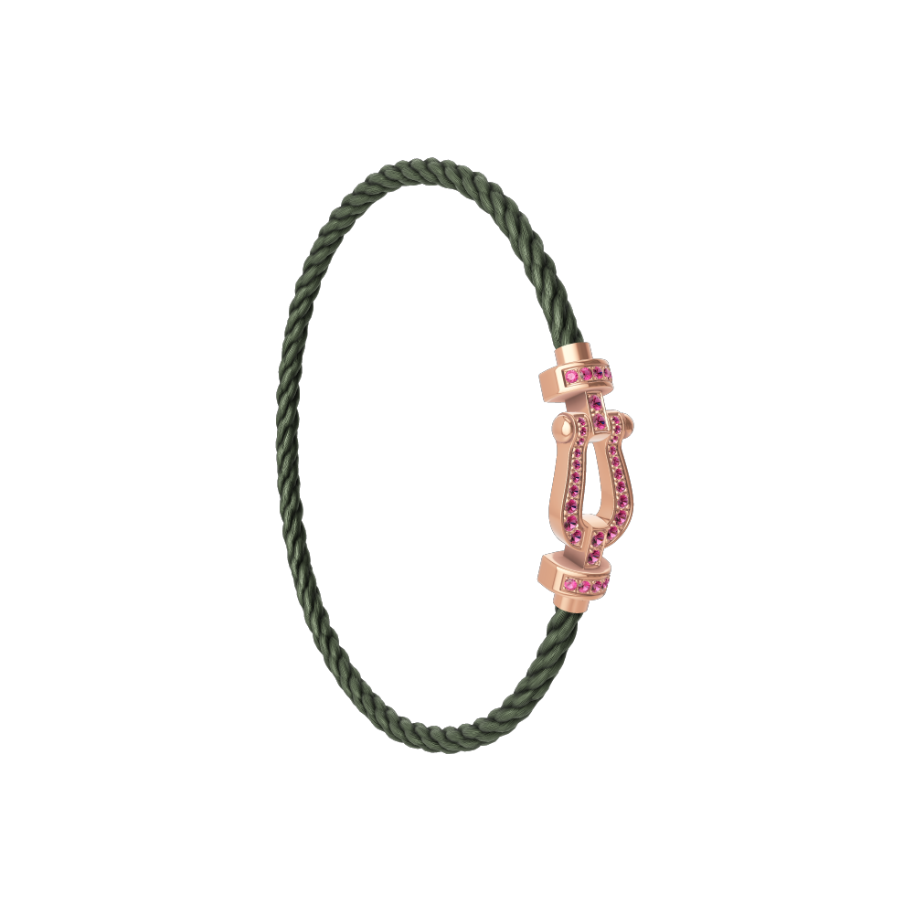 FORCE 10 BRACELET 18K PINK GOLD AND PINK SAPPHIRES MEDIUM MODEL