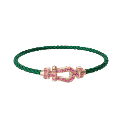 FORCE 10 BRACELET 18K PINK GOLD AND PINK SAPPHIRES MEDIUM MODEL
