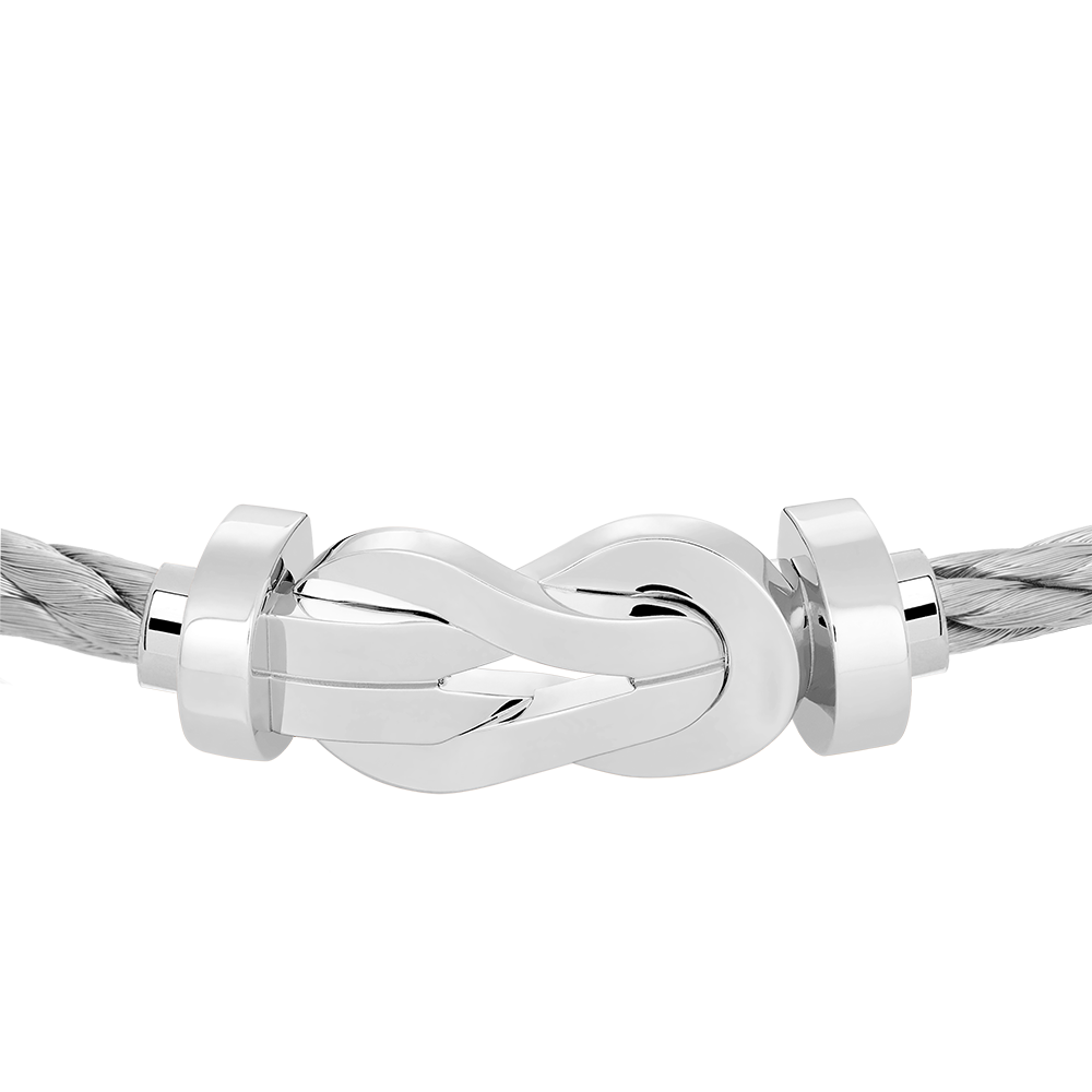 CHANCE INFINIE BRACELET 18K WHITE GOLD LARGE MODEL
