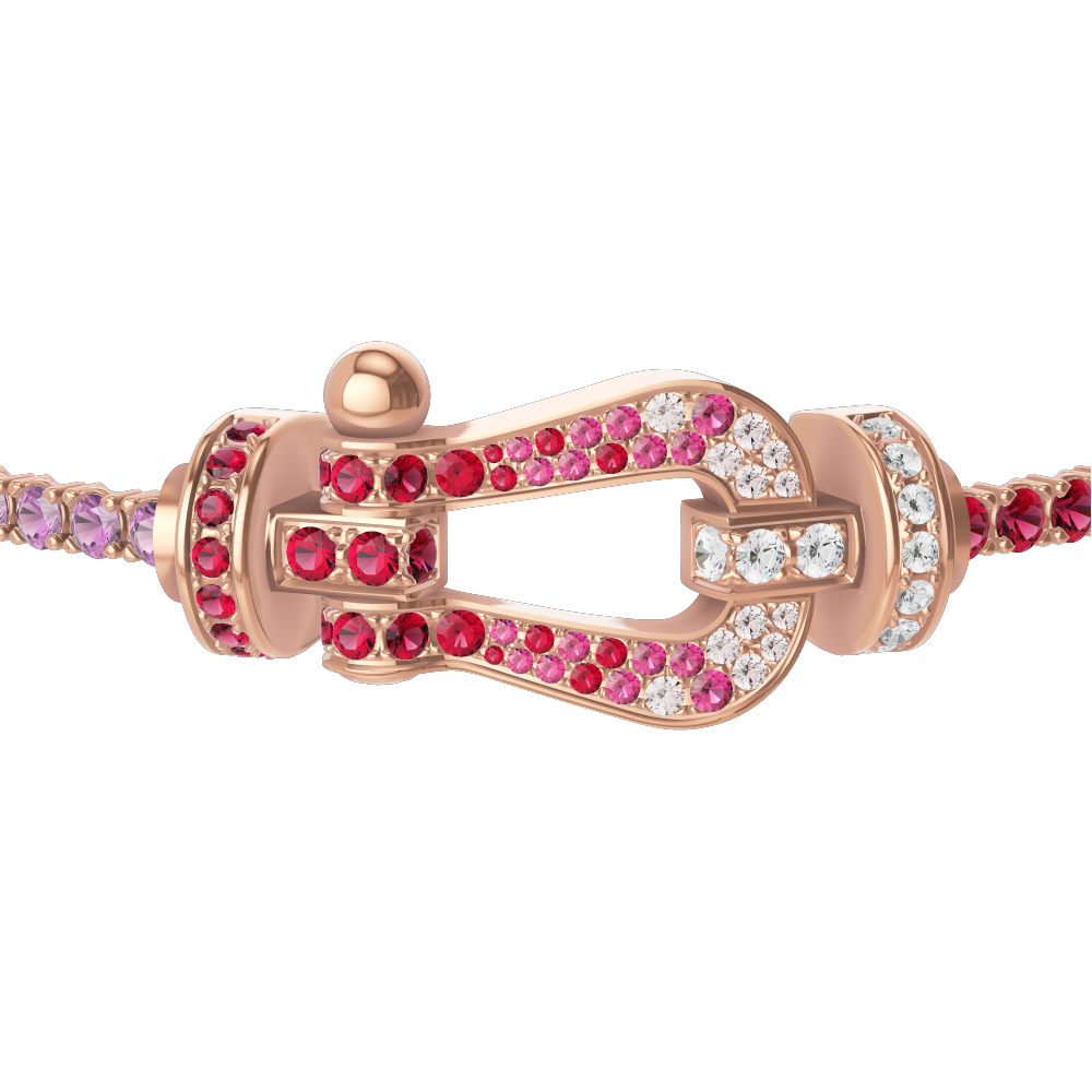 FORCE 10 BRACELET 18K YELLOW GOLD AND EMERALDS LARGE MODEL