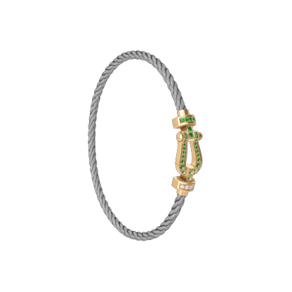 FORCE 10 BRACELET 18K YELLOW GOLD AND COLORED STONES MEDIUM MODEL