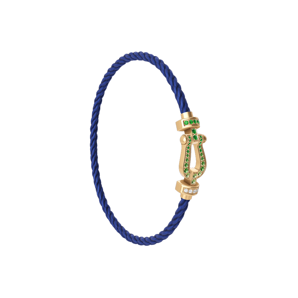FORCE 10 BRACELET 18K YELLOW GOLD AND COLORED STONES MEDIUM MODEL
