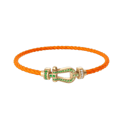 FORCE 10 BRACELET 18K YELLOW GOLD AND COLORED STONES MEDIUM MODEL
