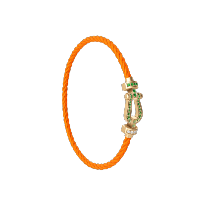FORCE 10 BRACELET 18K YELLOW GOLD AND COLORED STONES MEDIUM MODEL