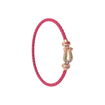 FORCE 10 BRACELET 18K PINK GOLD AND COLORED STONES MEDIUM MODEL