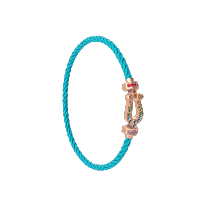 FORCE 10 BRACELET 18K PINK GOLD AND COLORED STONES MEDIUM MODEL