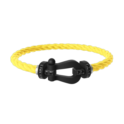 FORCE 10 BRACELET BLACK TITANIUM AND BLACK DIAMONDS LARGE MODEL