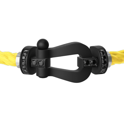 FORCE 10 BRACELET BLACK TITANIUM AND BLACK DIAMONDS LARGE MODEL