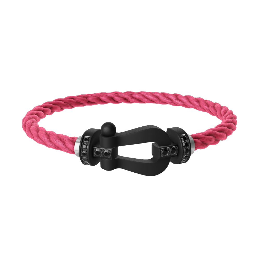 FORCE 10 BRACELET BLACK TITANIUM AND BLACK DIAMONDS LARGE MODEL
