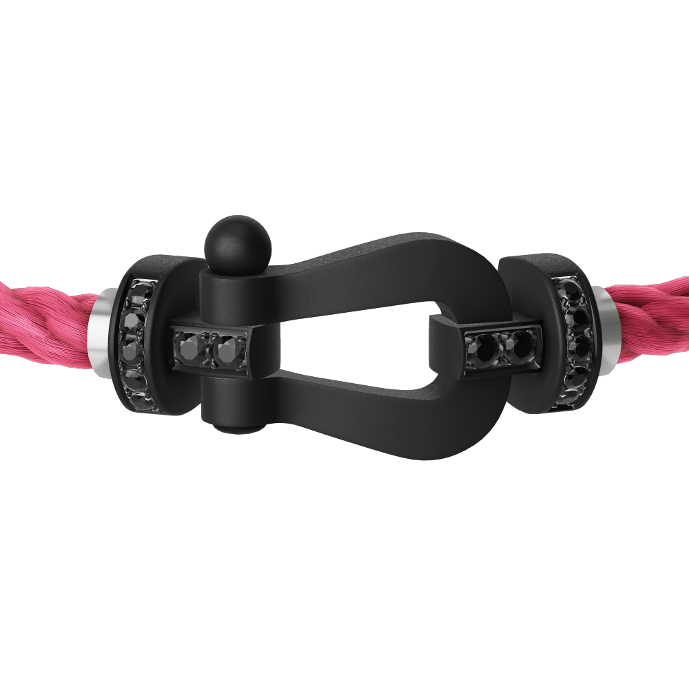 FORCE 10 BRACELET BLACK TITANIUM AND BLACK DIAMONDS LARGE MODEL