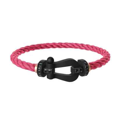 FORCE 10 BRACELET BLACK TITANIUM AND BLACK DIAMONDS LARGE MODEL