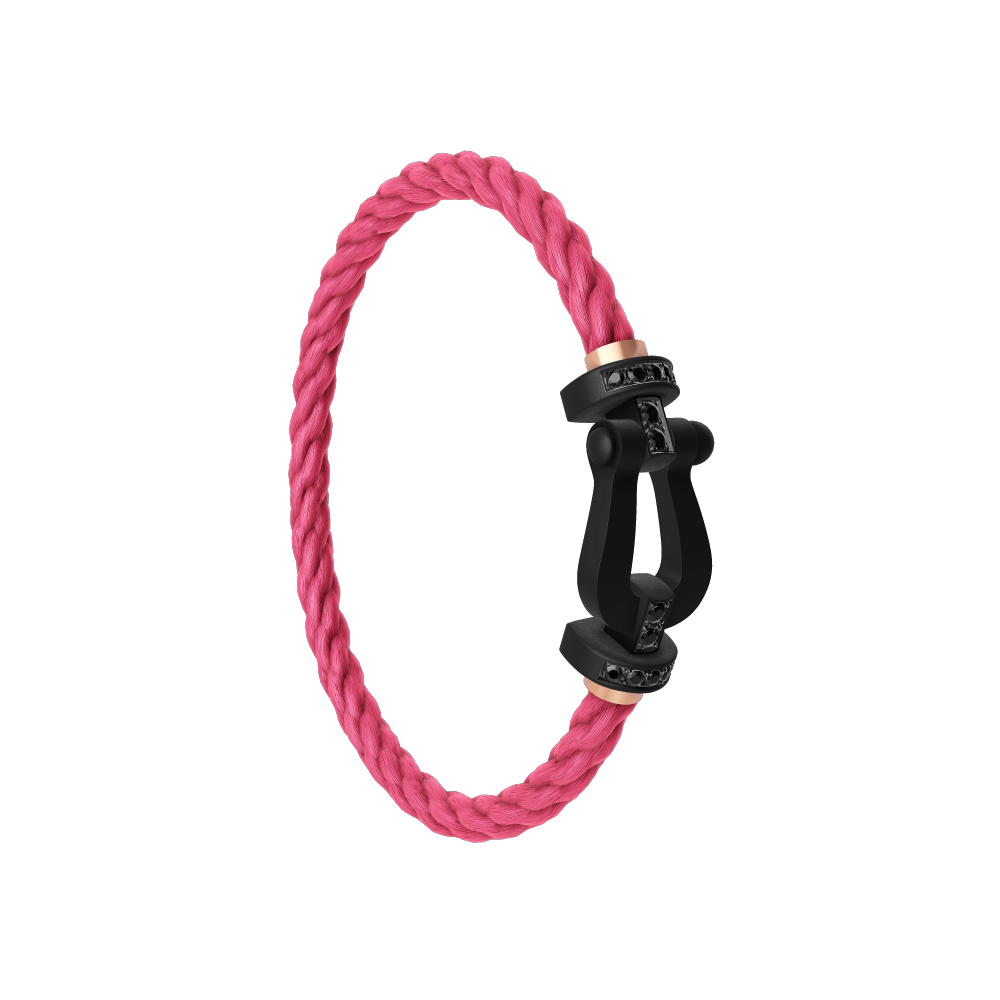 FORCE 10 BRACELET BLACK TITANIUM AND BLACK DIAMONDS LARGE MODEL