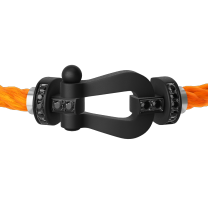FORCE 10 BRACELET BLACK TITANIUM AND BLACK DIAMONDS LARGE MODEL