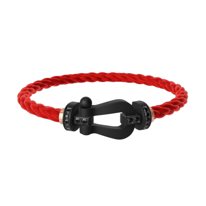 FORCE 10 BRACELET BLACK TITANIUM AND BLACK DIAMONDS LARGE MODEL