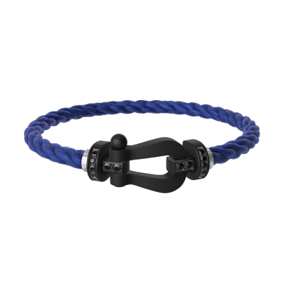 FORCE 10 BRACELET BLACK TITANIUM AND BLACK DIAMONDS LARGE MODEL