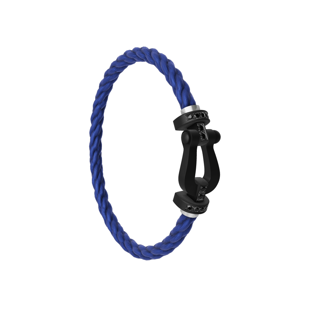 FORCE 10 BRACELET BLACK TITANIUM AND BLACK DIAMONDS LARGE MODEL