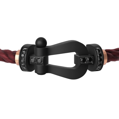 FORCE 10 BRACELET BLACK TITANIUM AND BLACK DIAMONDS LARGE MODEL