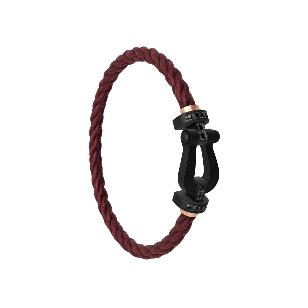 FORCE 10 BRACELET BLACK TITANIUM AND BLACK DIAMONDS LARGE MODEL