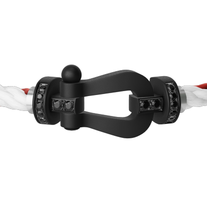 FORCE 10 BRACELET BLACK TITANIUM AND BLACK DIAMONDS LARGE MODEL