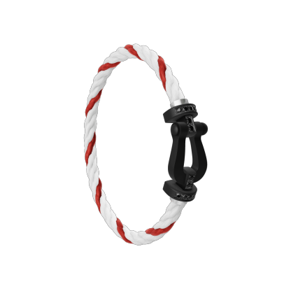 FORCE 10 BRACELET BLACK TITANIUM AND BLACK DIAMONDS LARGE MODEL