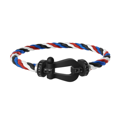 FORCE 10 BRACELET BLACK TITANIUM AND BLACK DIAMONDS LARGE MODEL