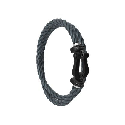 FORCE 10 BRACELET BLACK TITANIUM AND BLACK DIAMONDS LARGE MODEL