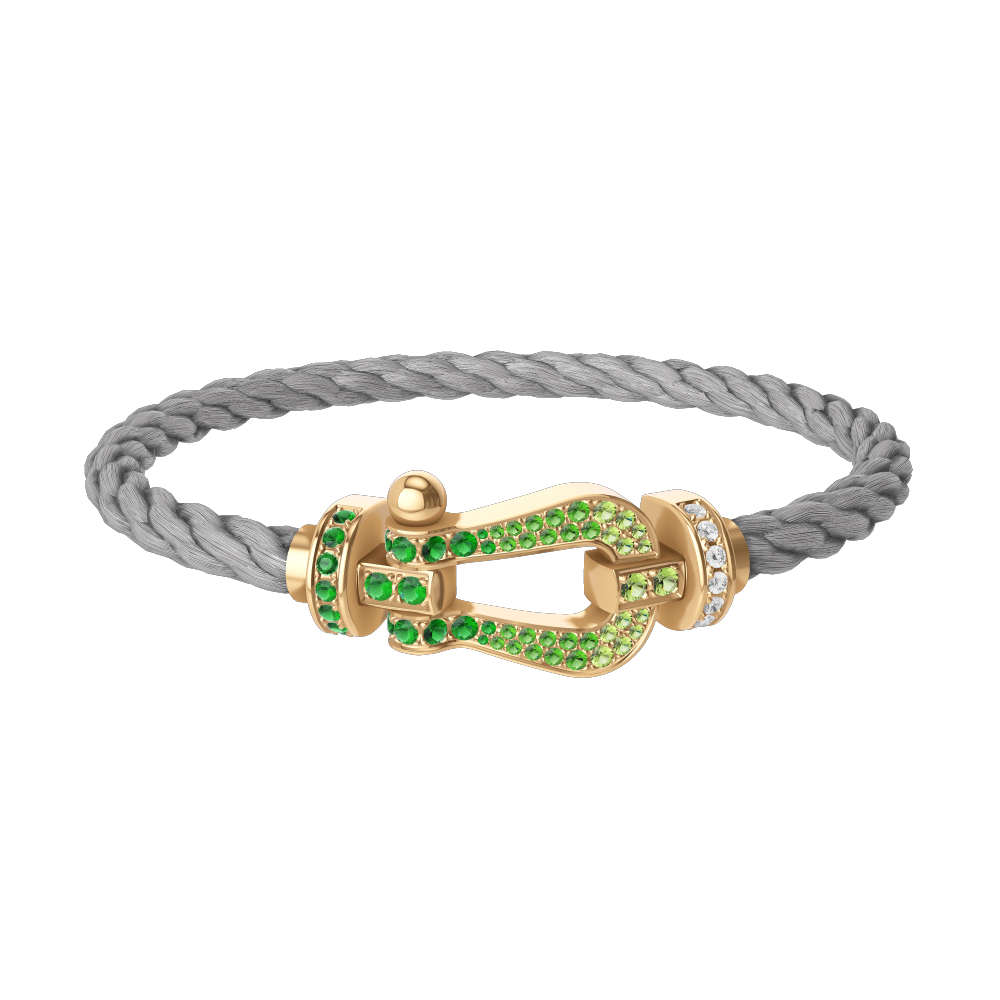 FORCE 10 BRACELET 18K YELLOW GOLD AND COLORED STONES LARGE MODEL