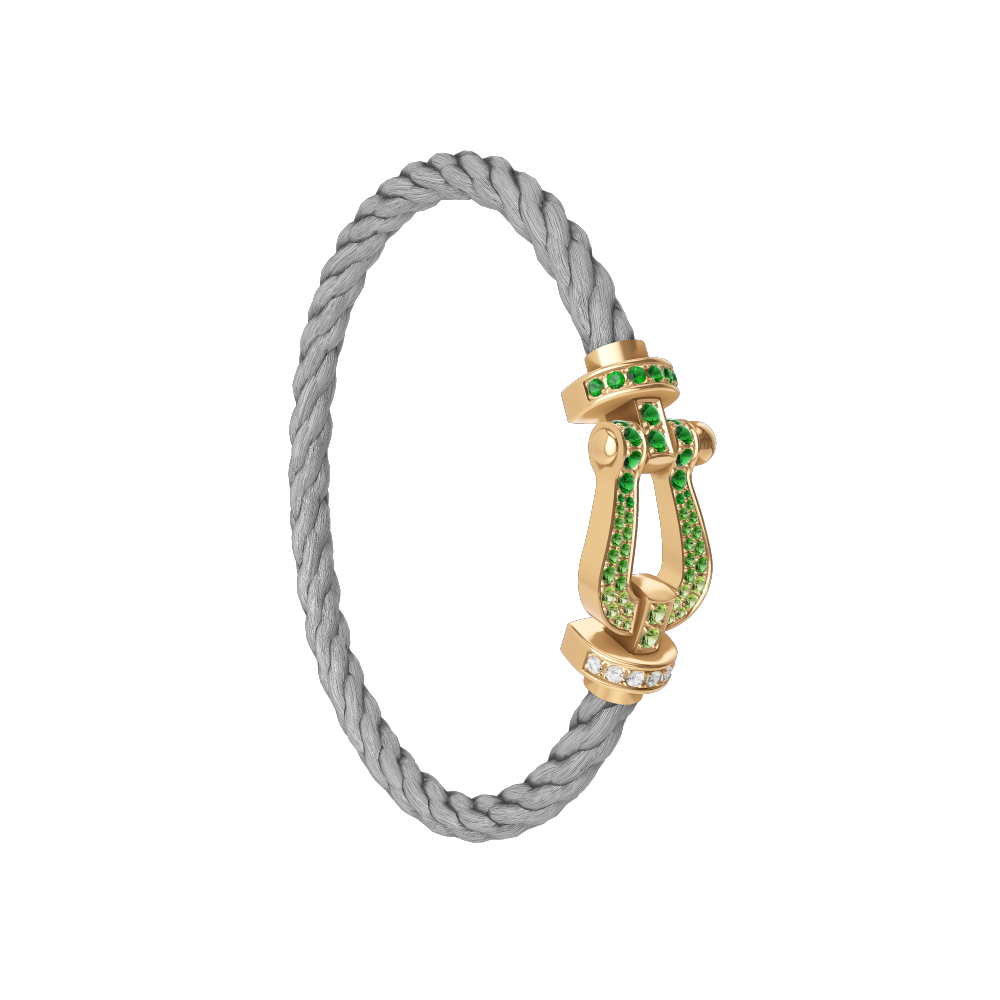 FORCE 10 BRACELET 18K YELLOW GOLD AND COLORED STONES LARGE MODEL