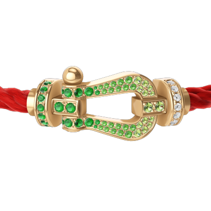 FORCE 10 BRACELET 18K YELLOW GOLD AND COLORED STONES LARGE MODEL
