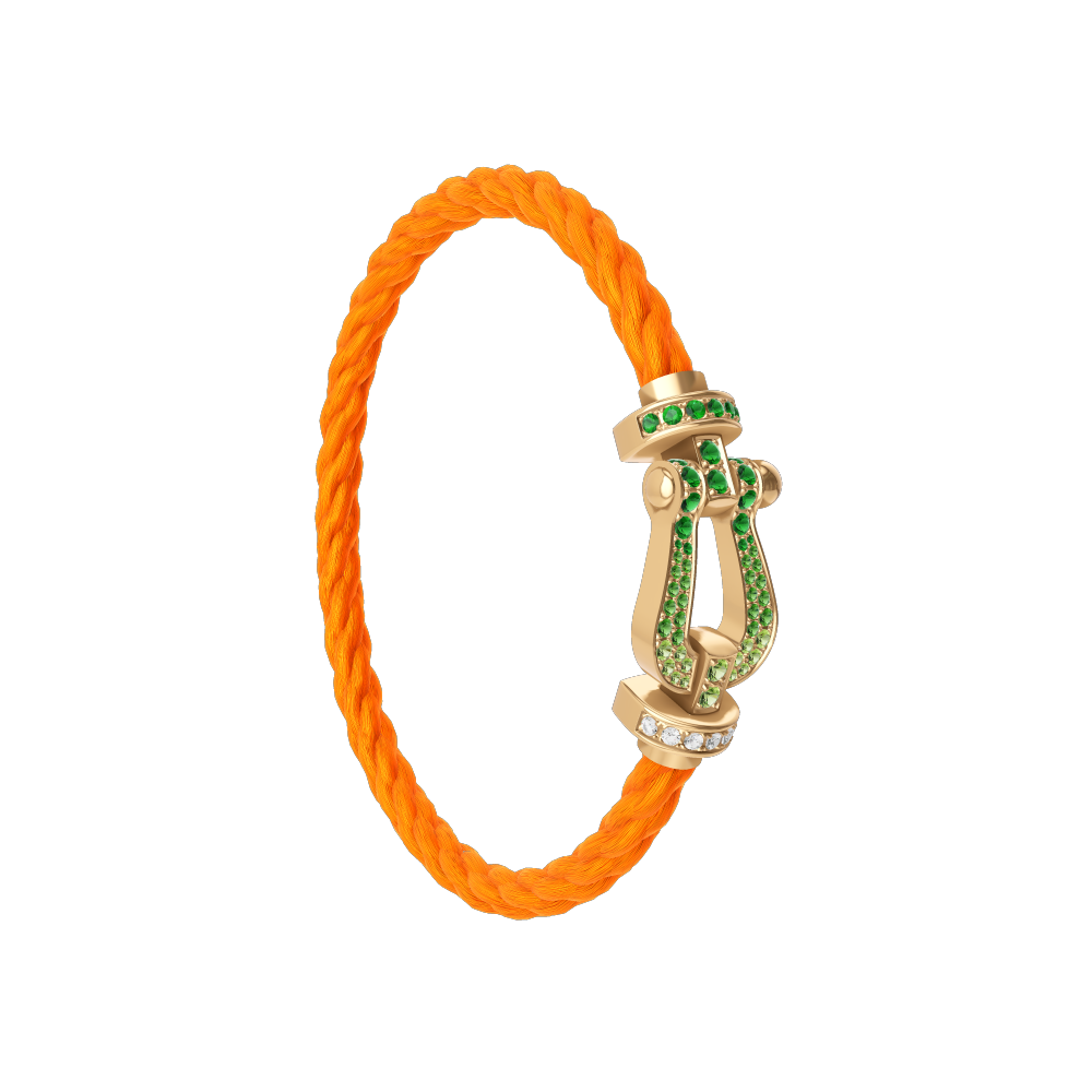 FORCE 10 BRACELET 18K YELLOW GOLD AND COLORED STONES LARGE MODEL