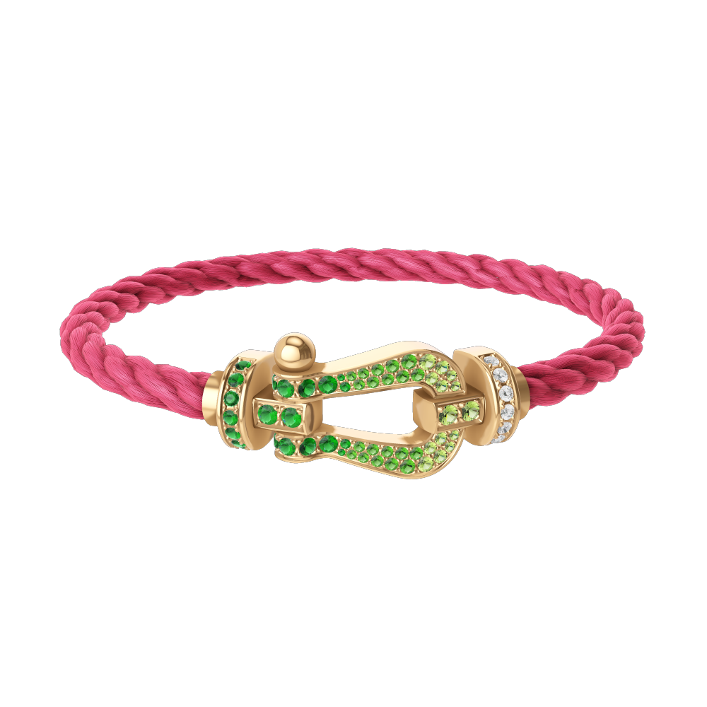 FORCE 10 BRACELET 18K YELLOW GOLD AND COLORED STONES LARGE MODEL