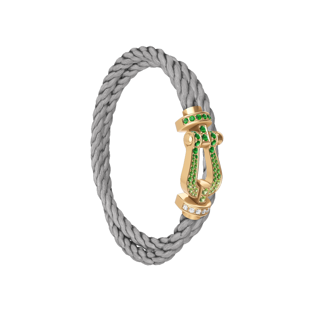 FORCE 10 BRACELET 18K YELLOW GOLD AND COLORED STONES LARGE MODEL