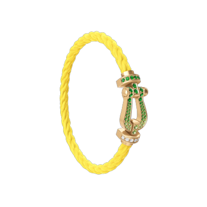 FORCE 10 BRACELET 18K YELLOW GOLD AND COLORED STONES LARGE MODEL