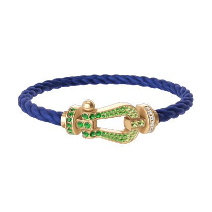 FORCE 10 BRACELET 18K YELLOW GOLD AND COLORED STONES LARGE MODEL