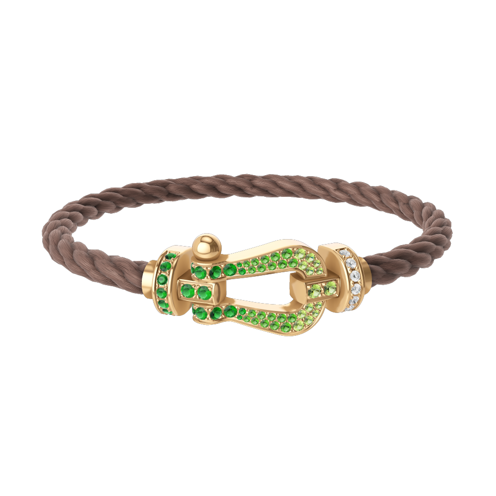 FORCE 10 BRACELET 18K YELLOW GOLD AND COLORED STONES LARGE MODEL