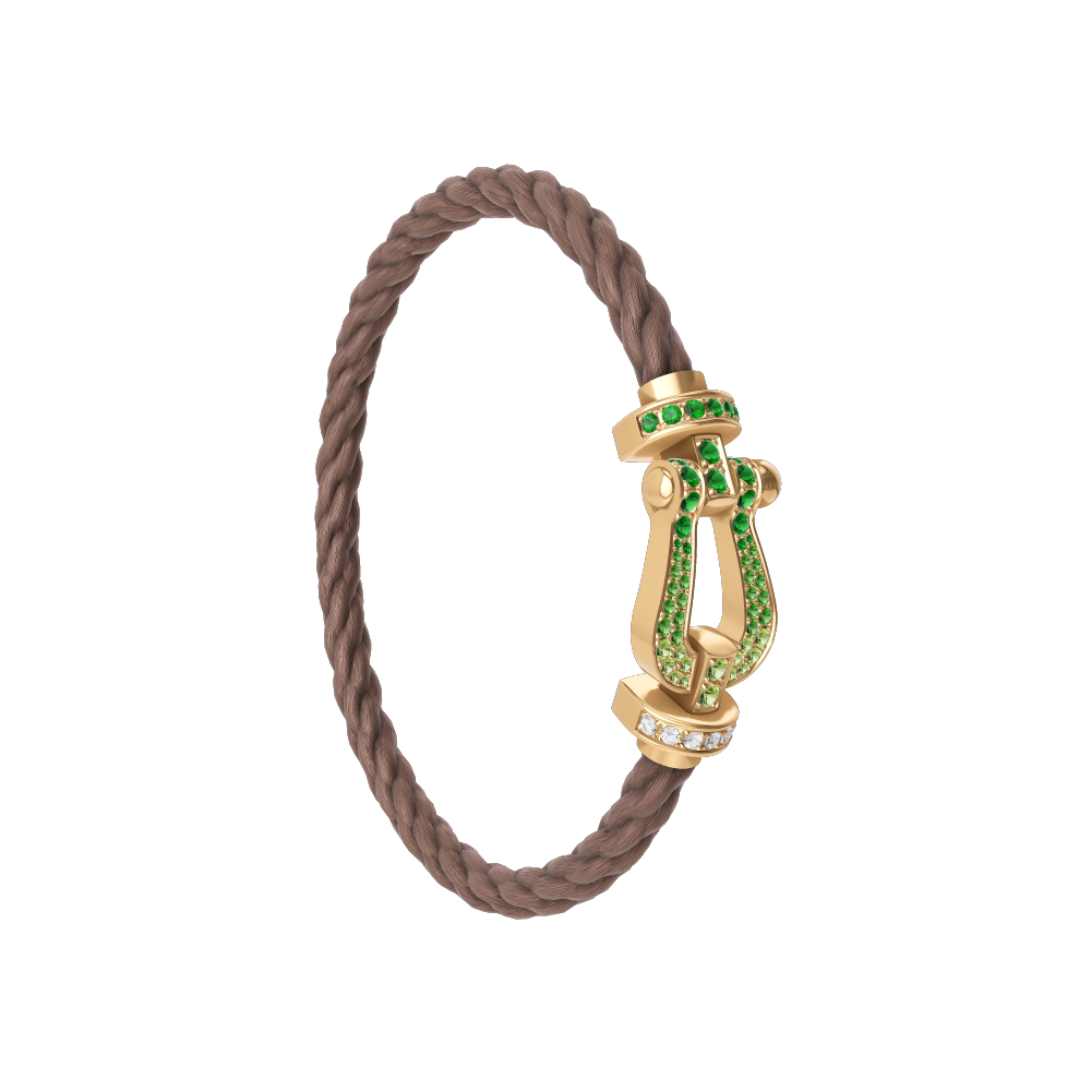 FORCE 10 BRACELET 18K YELLOW GOLD AND COLORED STONES LARGE MODEL