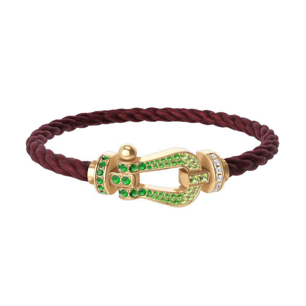 FORCE 10 BRACELET 18K YELLOW GOLD AND COLORED STONES LARGE MODEL