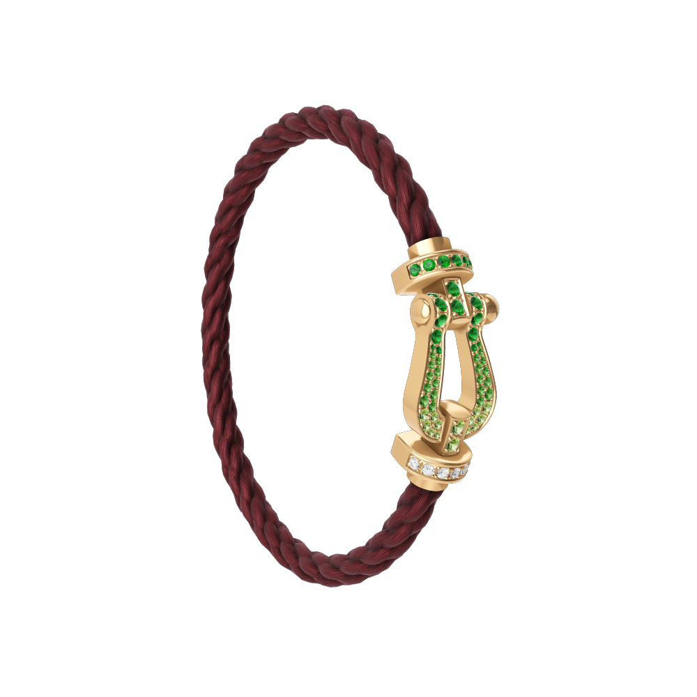 FORCE 10 BRACELET 18K YELLOW GOLD AND COLORED STONES LARGE MODEL