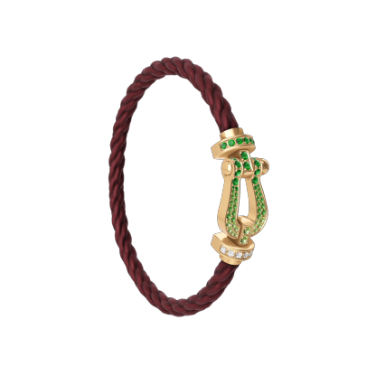 FORCE 10 BRACELET 18K YELLOW GOLD AND COLORED STONES LARGE MODEL