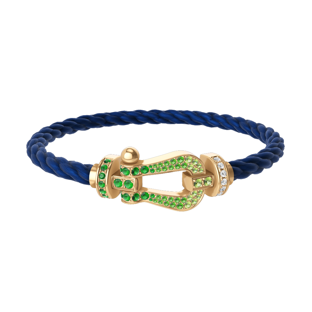 FORCE 10 BRACELET 18K YELLOW GOLD AND COLORED STONES LARGE MODEL