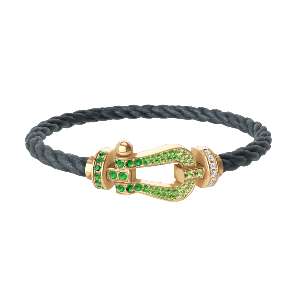 FORCE 10 BRACELET 18K YELLOW GOLD AND COLORED STONES LARGE MODEL