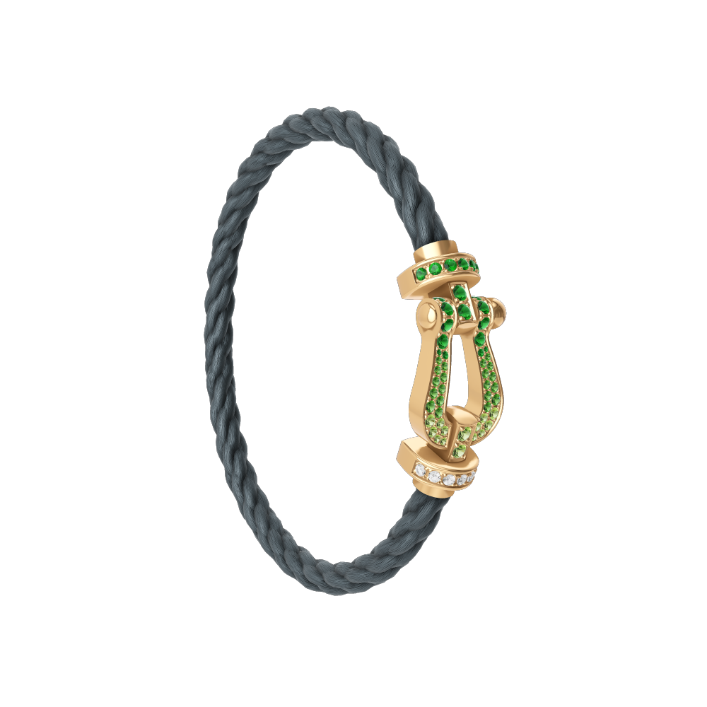 FORCE 10 BRACELET 18K YELLOW GOLD AND COLORED STONES LARGE MODEL
